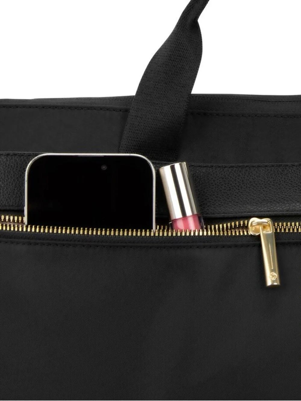 Samsonite Black Briefcase Gold MOBILE SOLUTION 2 CONVERTIBLE SLIM BRIEF, bag
